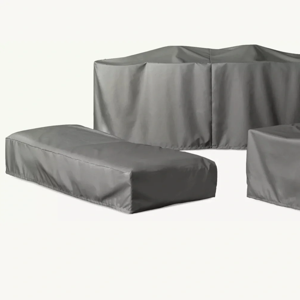 RH 63” Rectangular Coffee Table Patio Outdoor Furniture Cover. Sunbrella. Grey